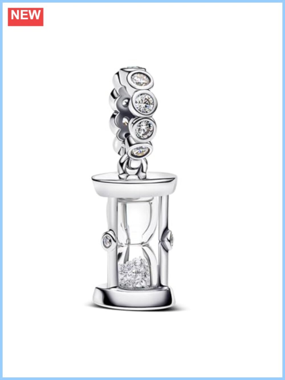 925 Sterling Silver Hourglass Dangle Charm for Bracelets Necklaces DIY Jewelry